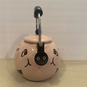 Vintage Kamenstein Pink Pig Whistling Teapot Tea Kettle 1991